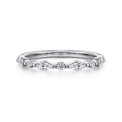 14K White Gold Diamond Matching Wedding Band