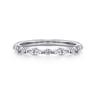 14K White Gold Diamond Matching Wedding Band - 0.3 ct