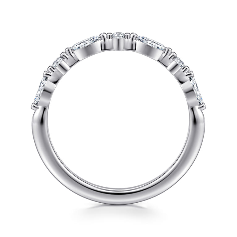 14K White Gold Diamond Matching Wedding Band - 0.3 ct - Shot 2