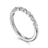 14K White Gold Diamond Matching Wedding Band - 0.3 ct