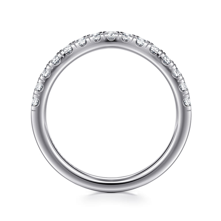 14K White Gold Diamond Matching Wedding Band - 0.4 ct - Shot 2