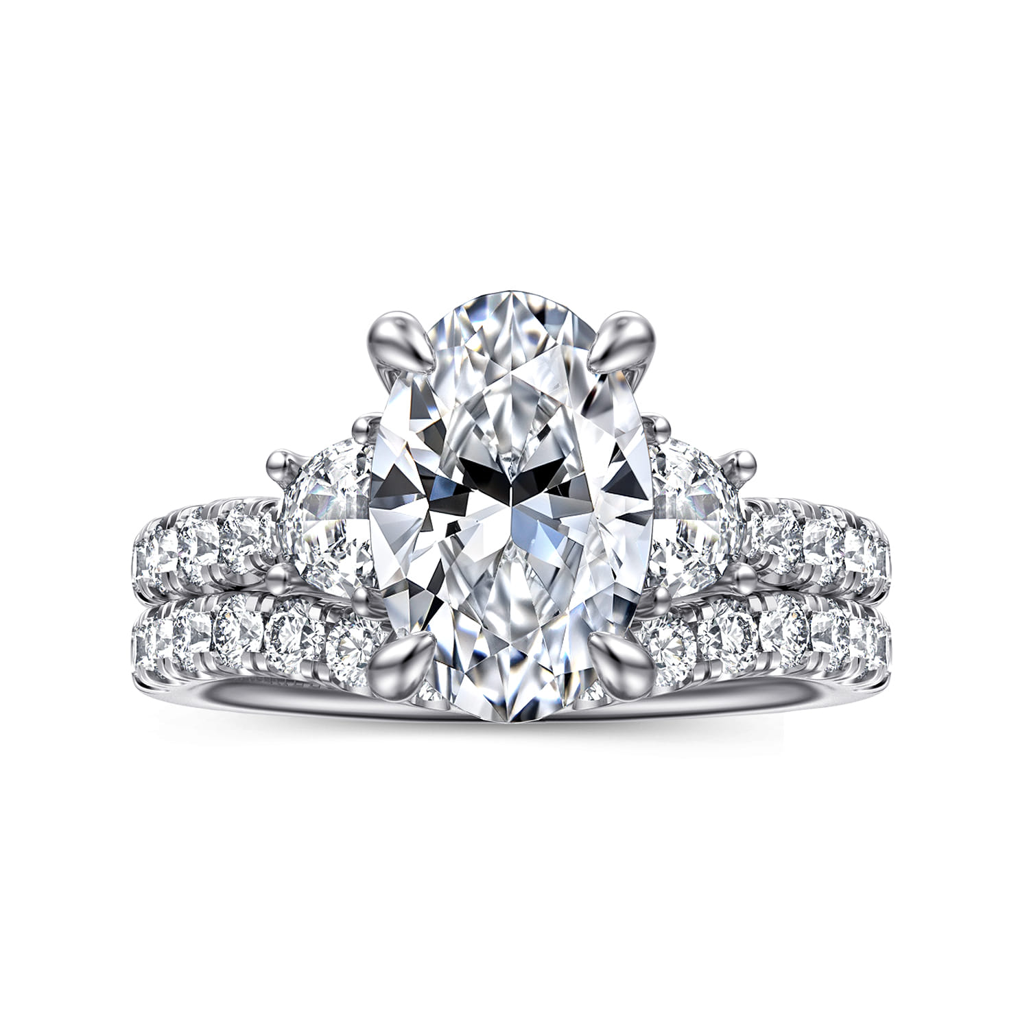 14K White Gold Diamond Matching Wedding Band - 0.4 ct - Shot 4