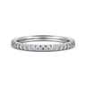 14K White Gold Diamond Matching Wedding Band - 0.25 ct