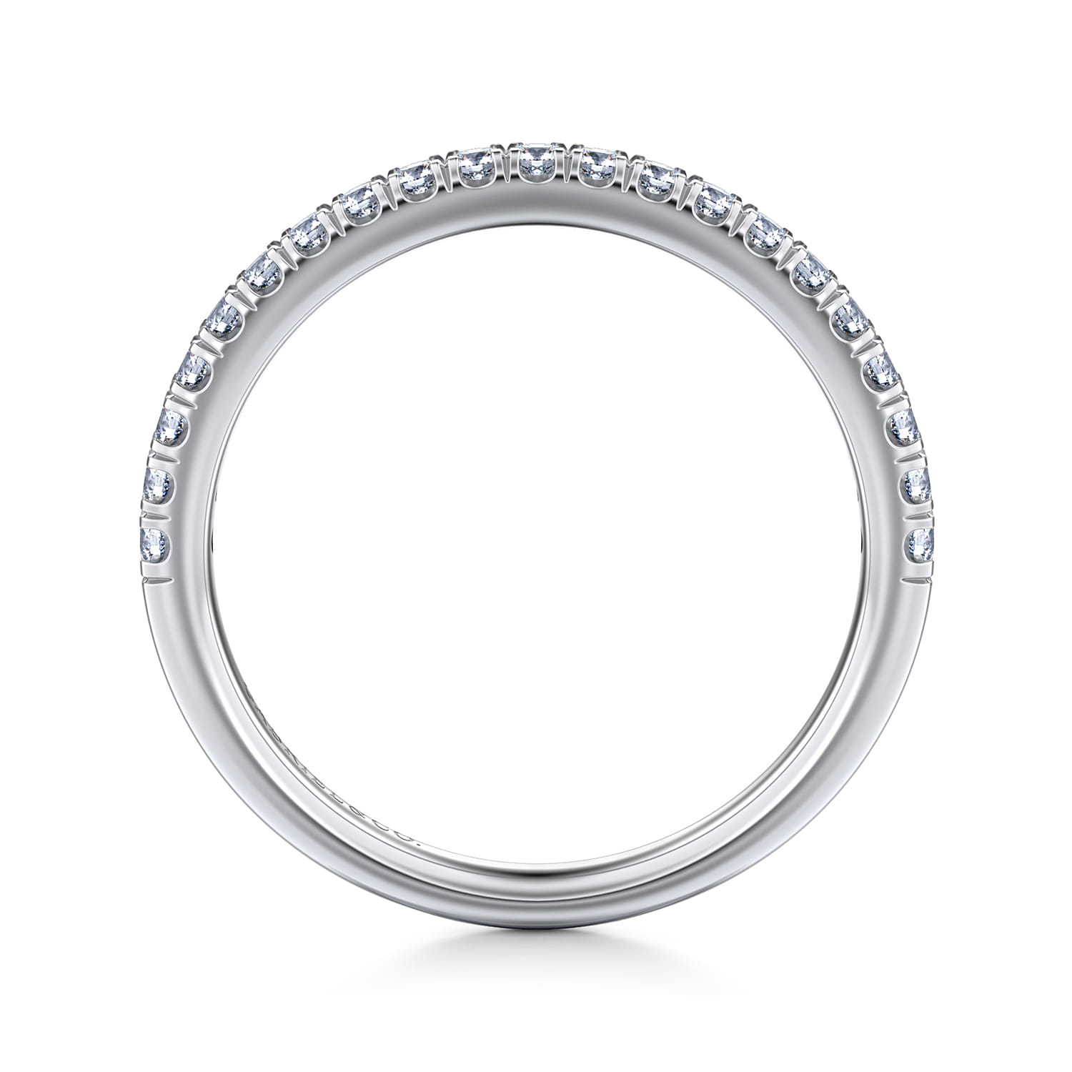 14K White Gold Diamond Matching Wedding Band - 0.25 ct - Shot 2