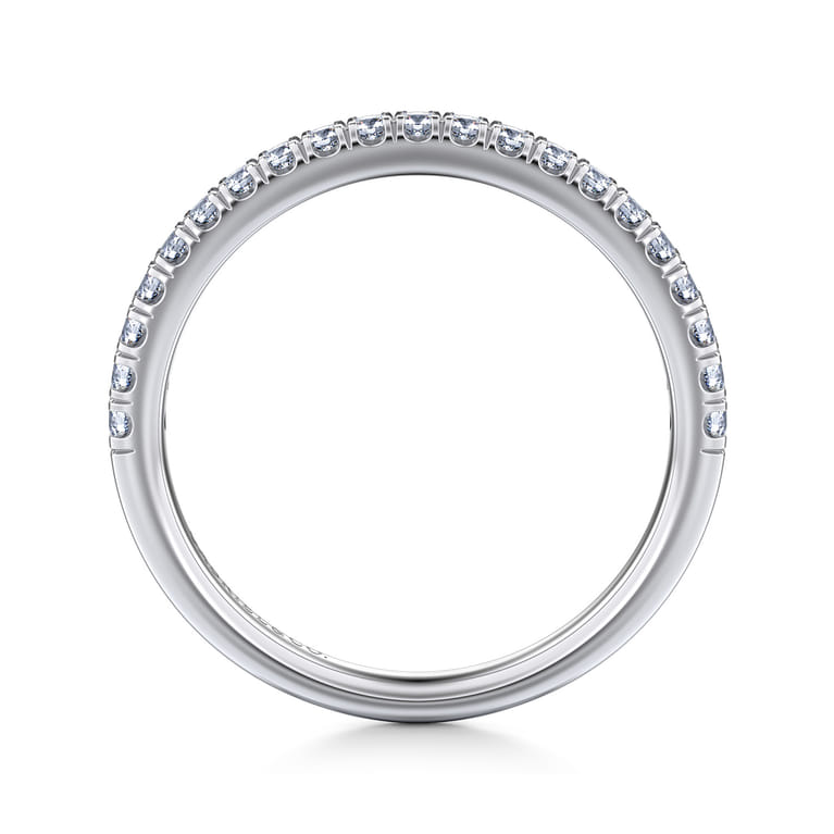 14K White Gold Diamond Matching Wedding Band - 0.25 ct - Shot 2