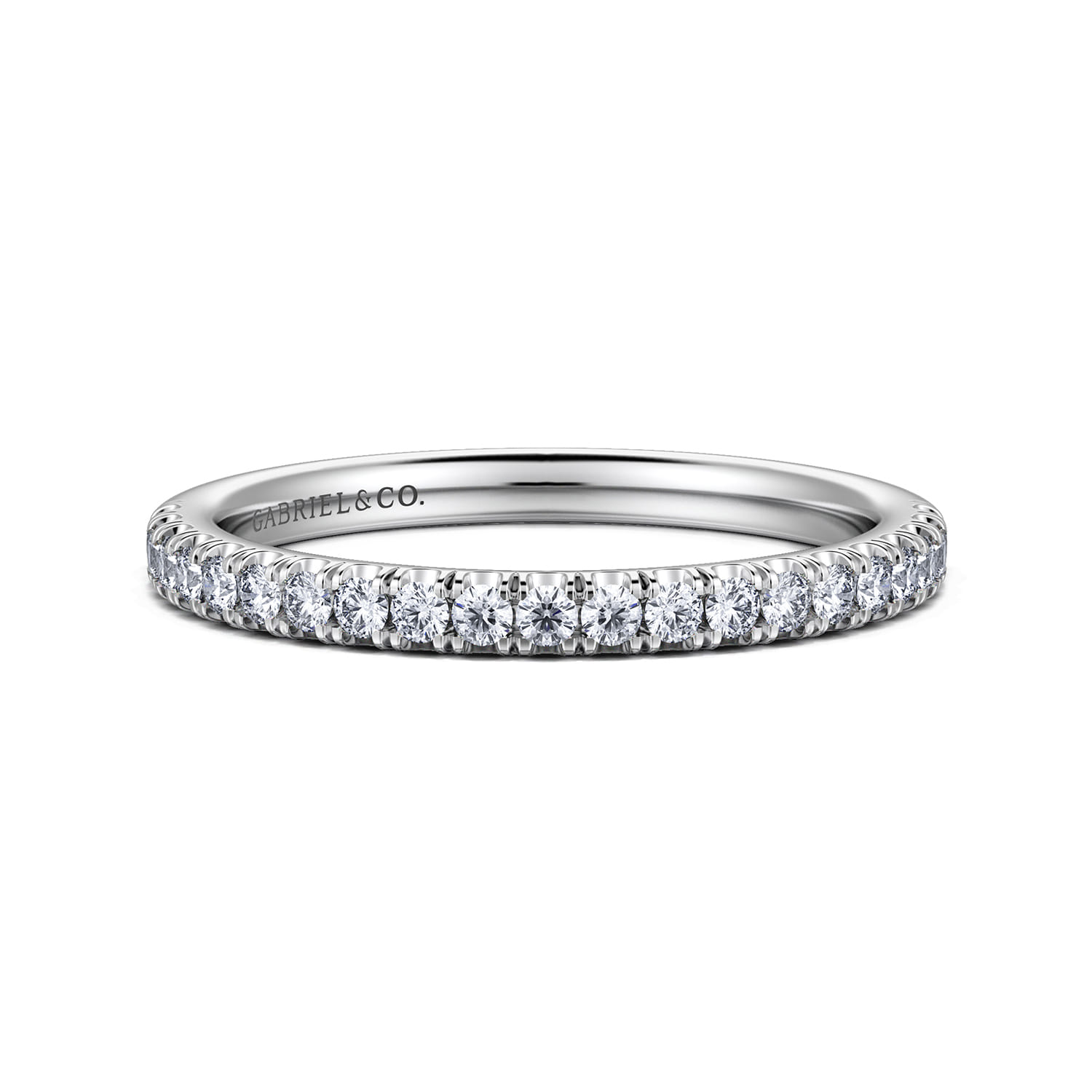 14K White Gold Diamond Matching Wedding Band - 0.25 ct - Shot 1