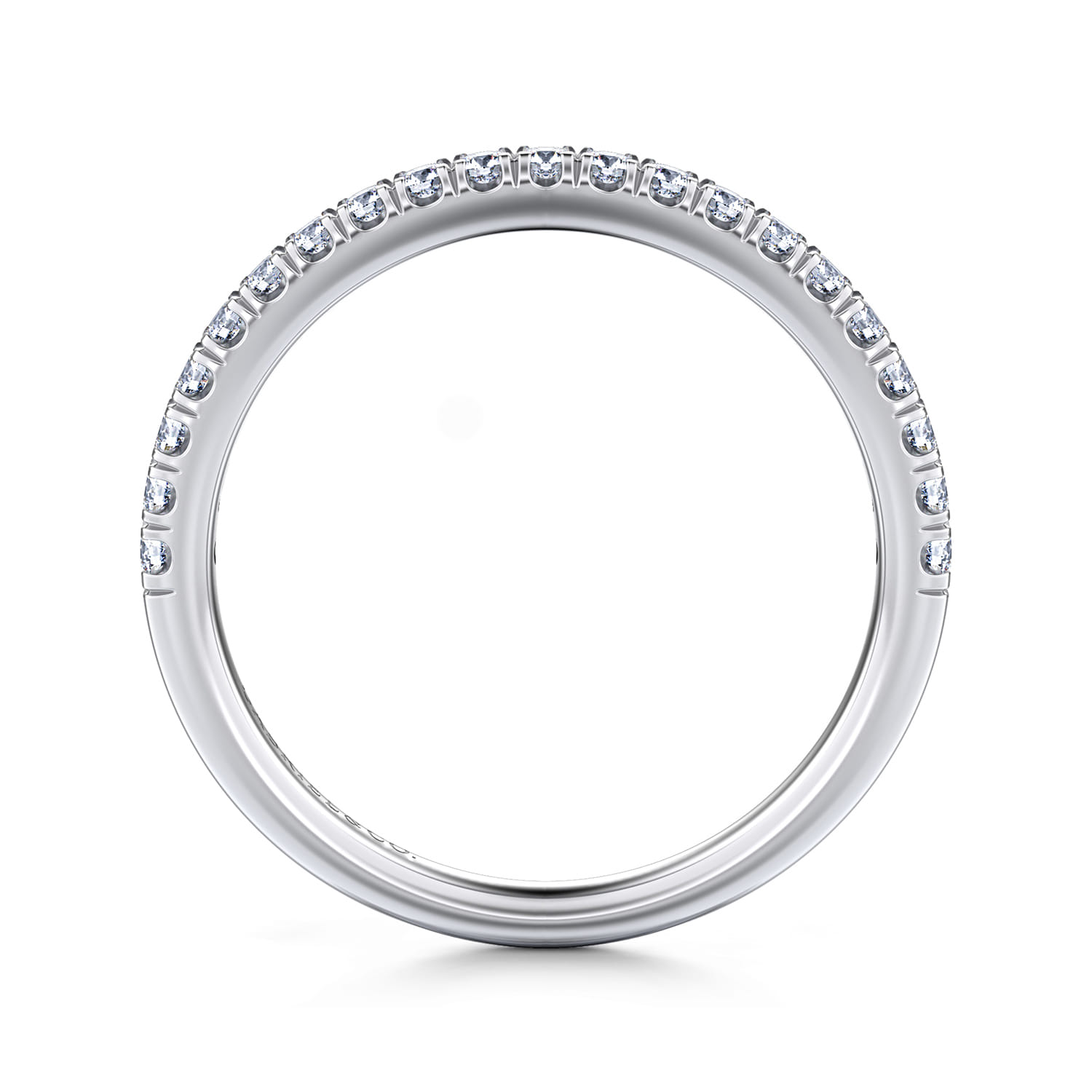 14K White Gold Diamond Matching Wedding Band - 0.25 ct - Shot 2