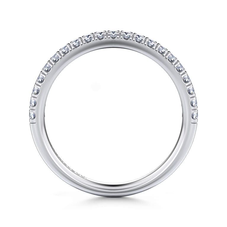 14K White Gold Diamond Matching Wedding Band - 0.25 ct - Shot 2