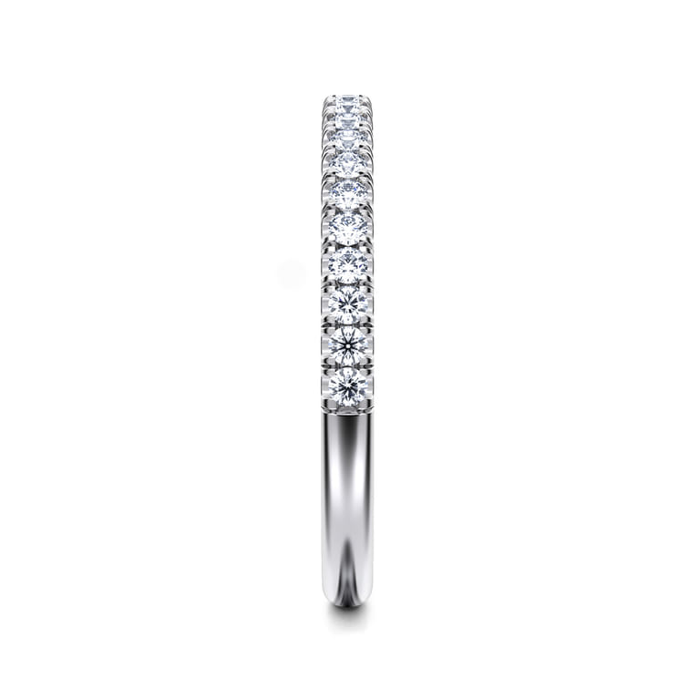 14K White Gold Diamond Matching Wedding Band - 0.25 ct - Shot 5