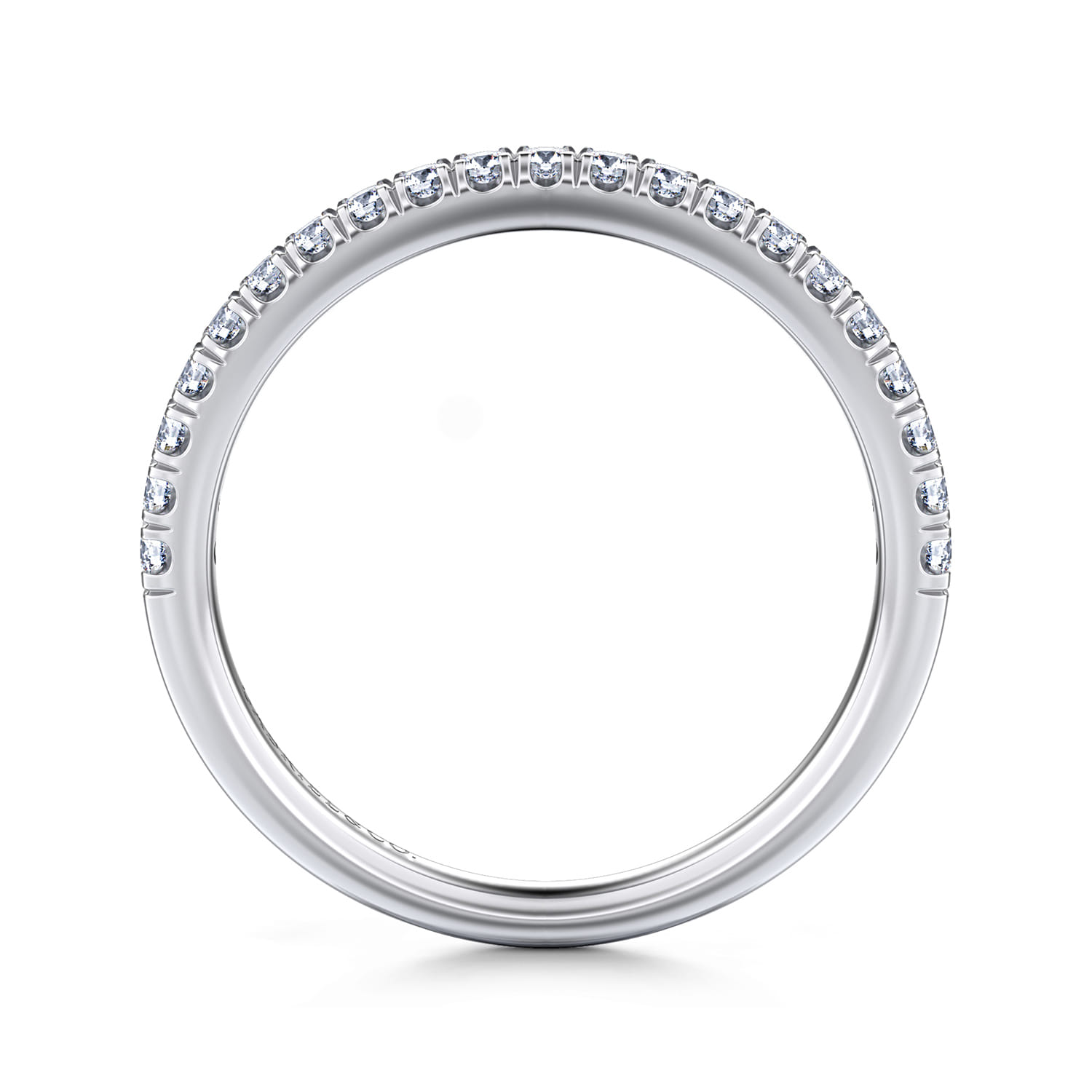 14K White Gold Diamond Matching Wedding Band - 0.25 ct - Shot 2