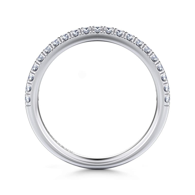 14K White Gold Diamond Matching Wedding Band - 0.25 ct - Shot 2