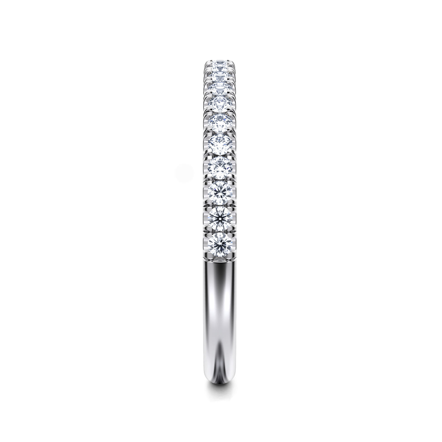 14K White Gold Diamond Matching Wedding Band - 0.25 ct - Shot 5
