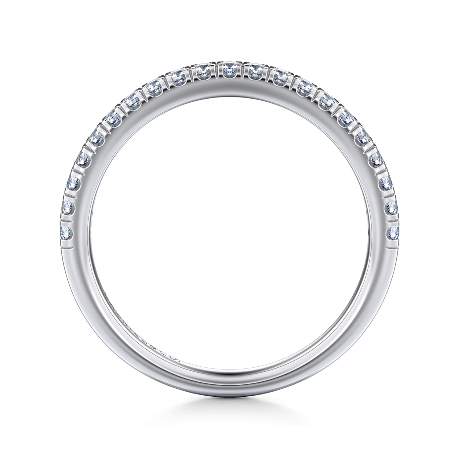 14K White Gold Diamond Matching Wedding Band - 0.25 ct - Shot 2