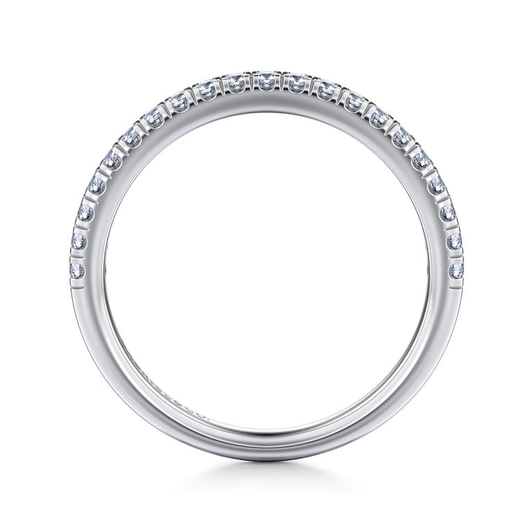 14K White Gold Diamond Matching Wedding Band - 0.25 ct - Shot 2