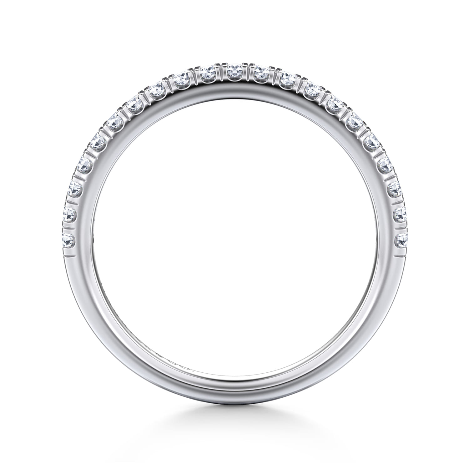 14K White Gold Diamond Matching Wedding Band - 0.25 ct - Shot 2