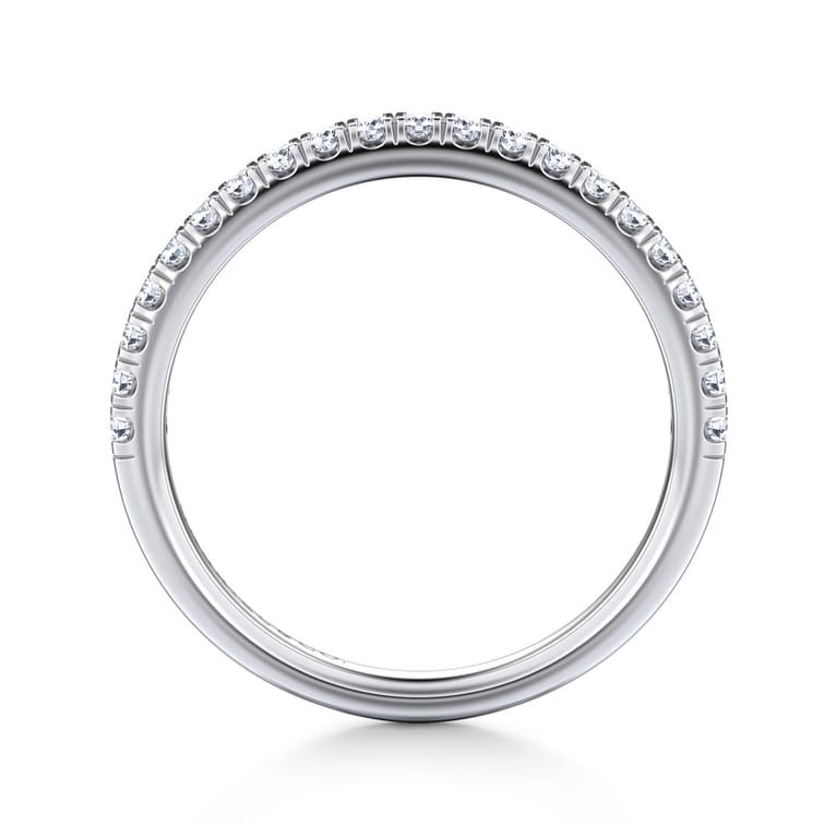 14K White Gold Diamond Matching Wedding Band - 0.25 ct - Shot 2