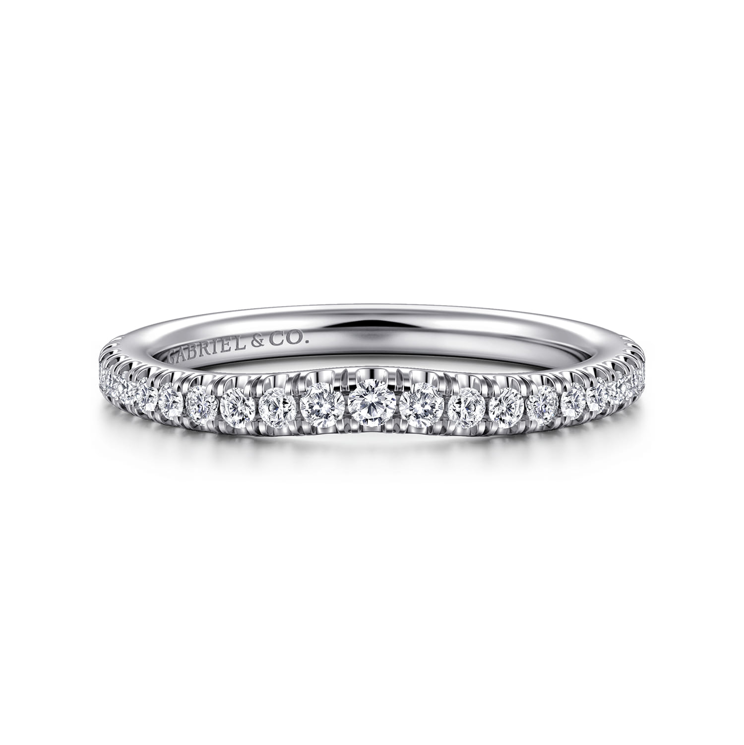14K White Gold Diamond Matching Wedding Band - 0.3 ct - Shot 1