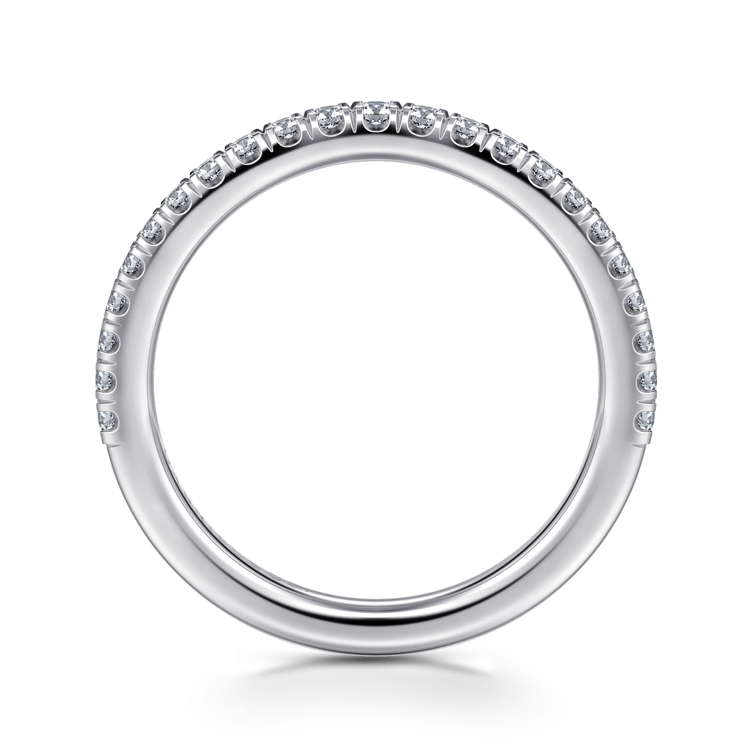 14K White Gold Diamond Matching Wedding Band - 0.3 ct - Shot 2