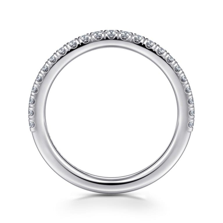 14K White Gold Diamond Matching Wedding Band - 0.3 ct - Shot 2