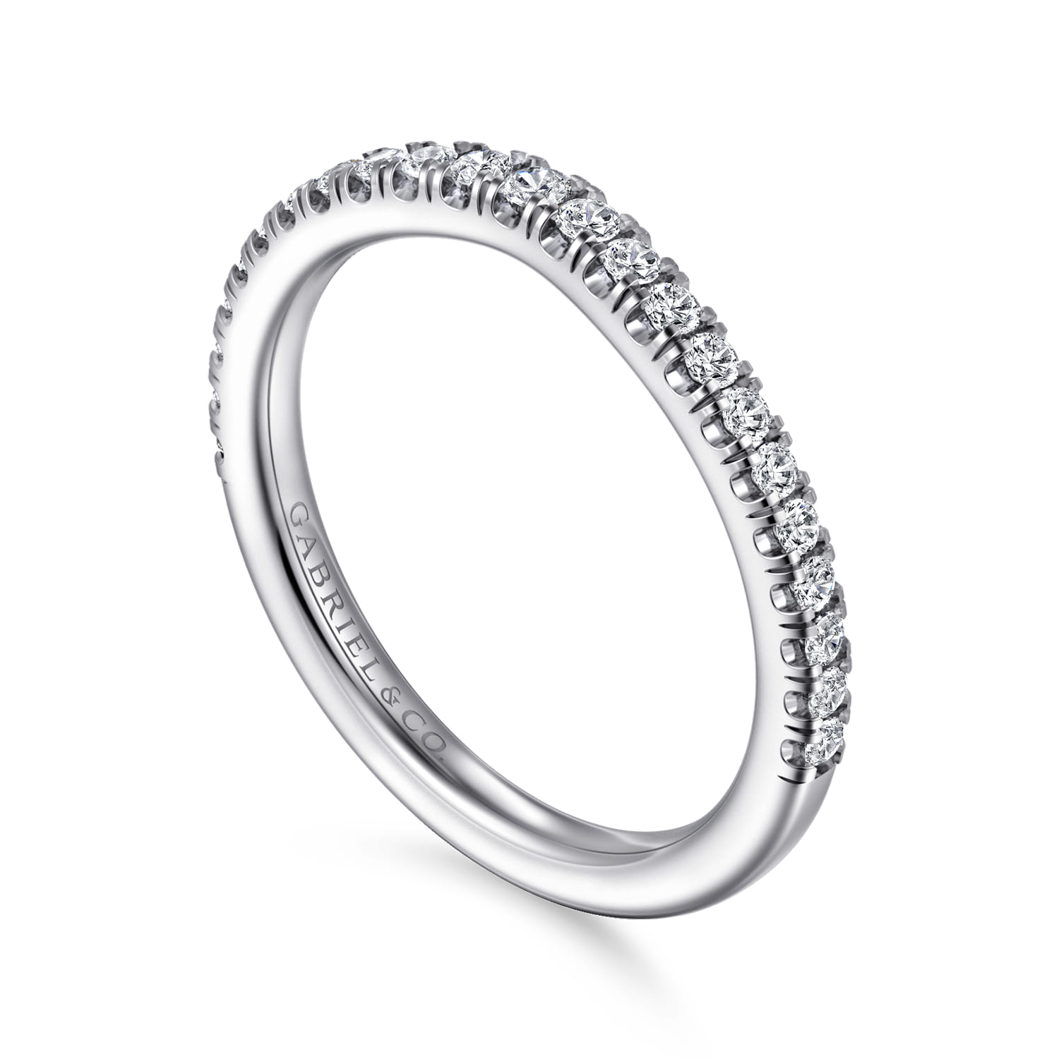 14K White Gold Diamond Matching Wedding Band - 0.3 ct - Shot 3