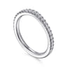 14K White Gold Diamond Matching Wedding Band - 0.3 ct