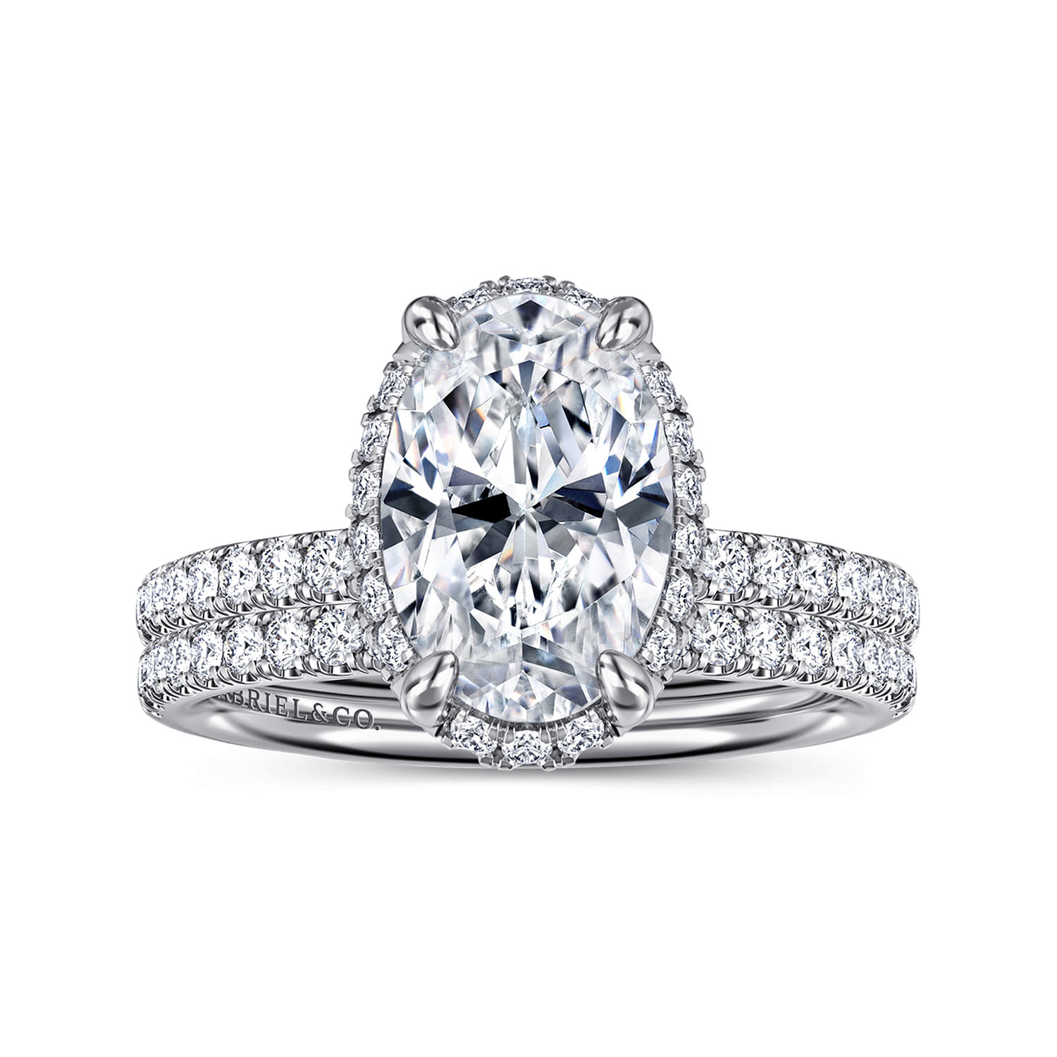 14K White Gold Diamond Matching Wedding Band - 0.22 ct - Shot 1