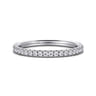 14K White Gold Diamond Matching Wedding Band - 0.22 ct