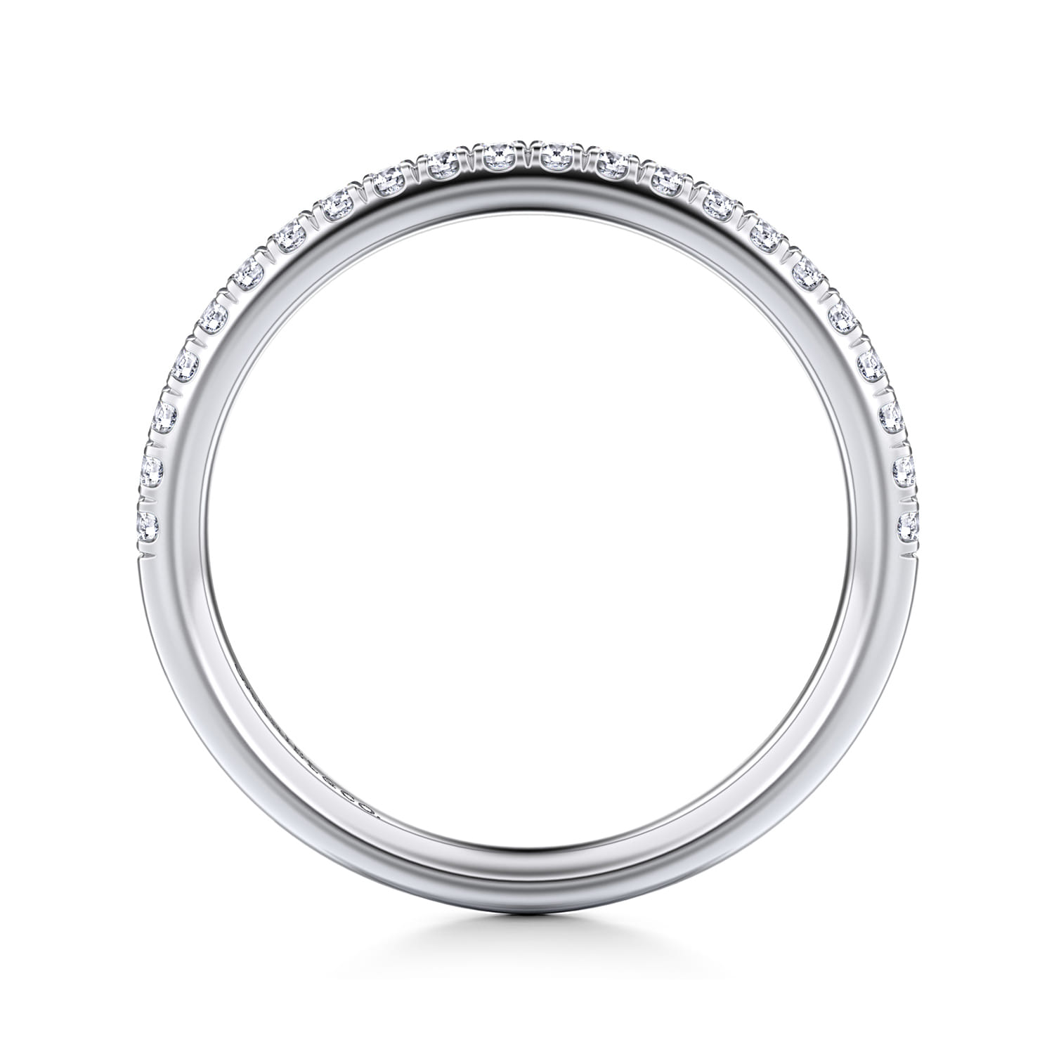 14K White Gold Diamond Matching Wedding Band - 0.22 ct - Shot 2