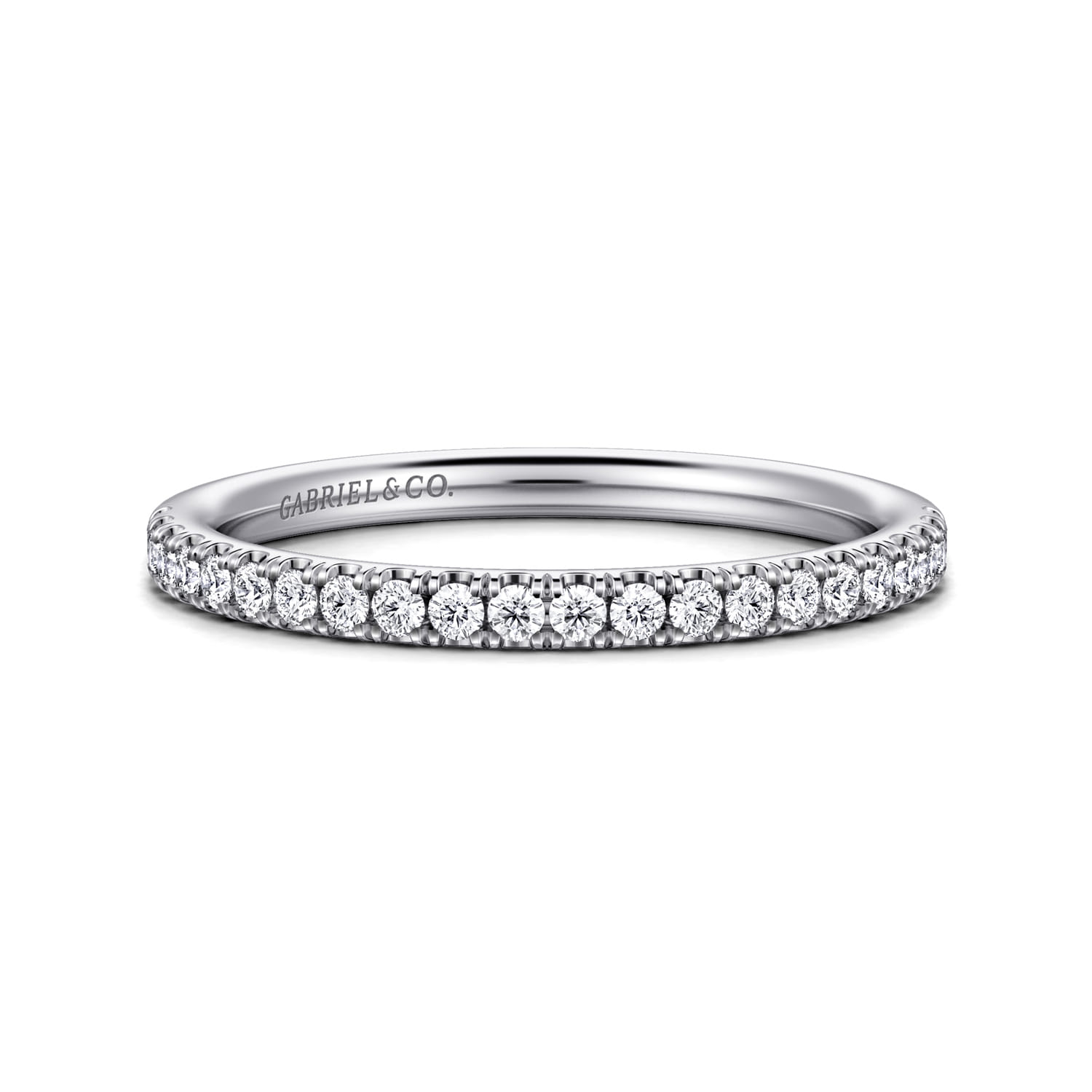 14K White Gold Diamond Matching Wedding Band - 0.22 ct - Shot 1