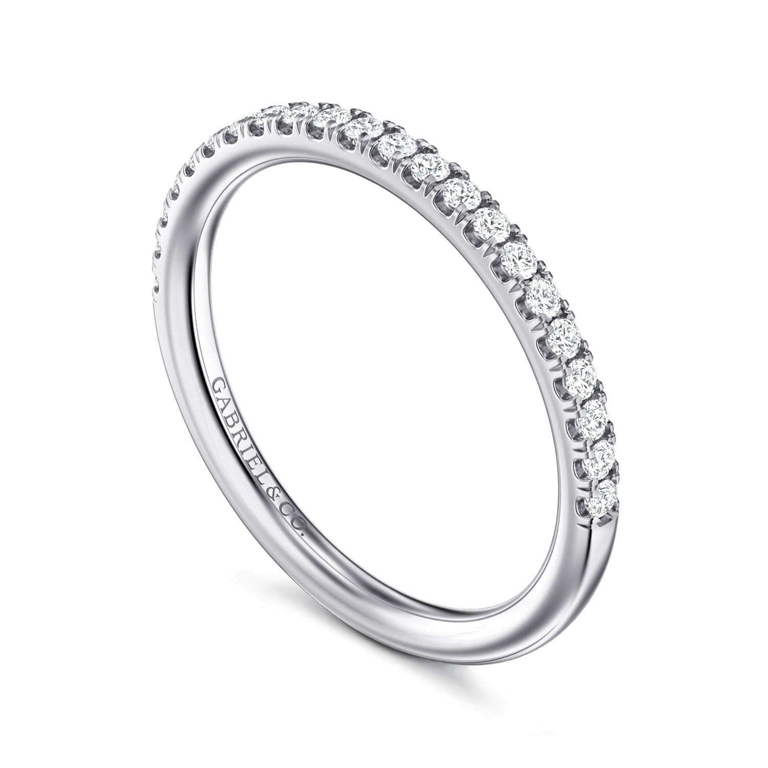 14K White Gold Diamond Matching Wedding Band - 0.22 ct - Shot 3