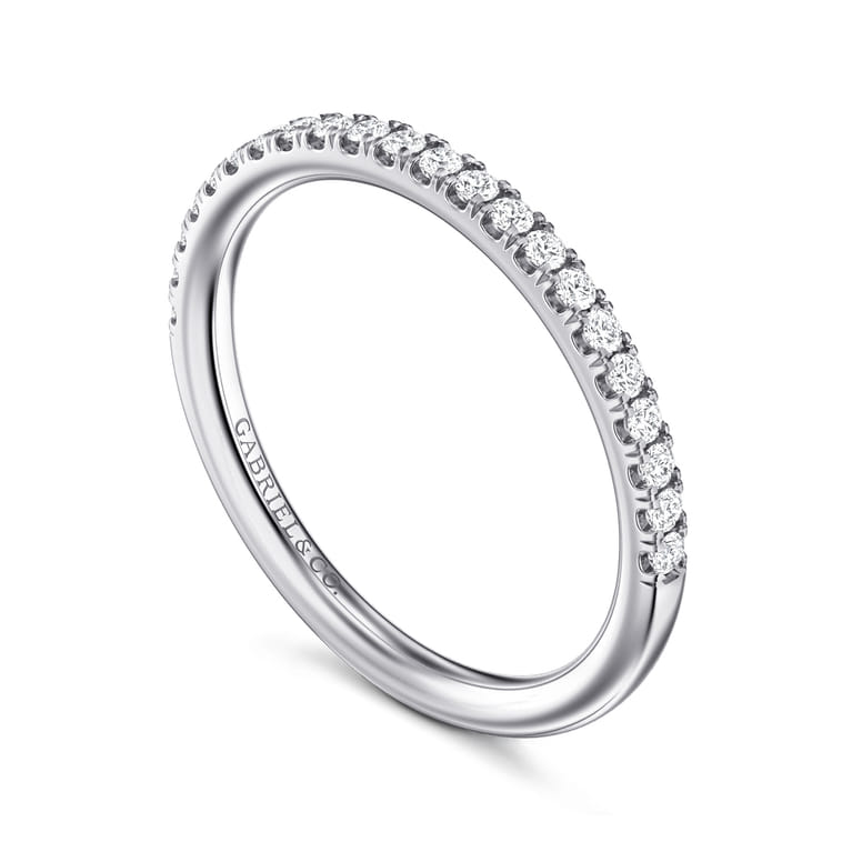 14K White Gold Diamond Matching Wedding Band - 0.22 ct - Shot 3