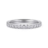 14K White Gold Diamond Matching Wedding Band - 0.4 ct