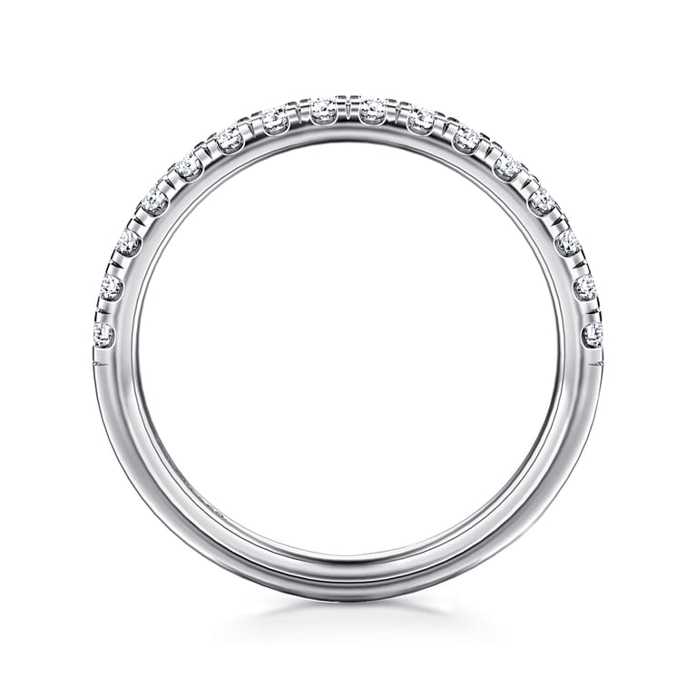 14K White Gold Diamond Matching Wedding Band - 0.4 ct - Shot 2