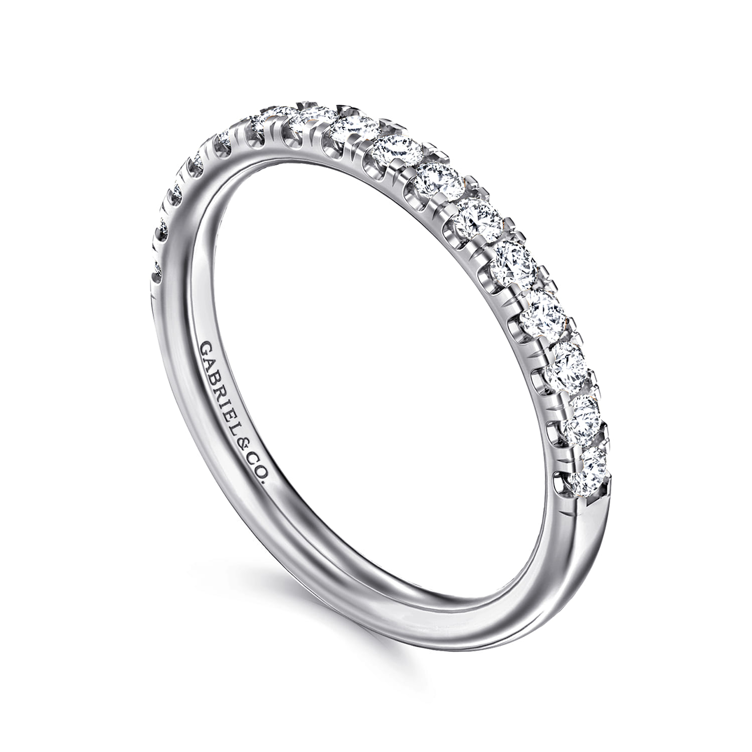14K White Gold Diamond Matching Wedding Band - 0.4 ct - Shot 3