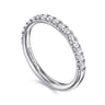 14K White Gold Diamond Matching Wedding Band - 0.4 ct