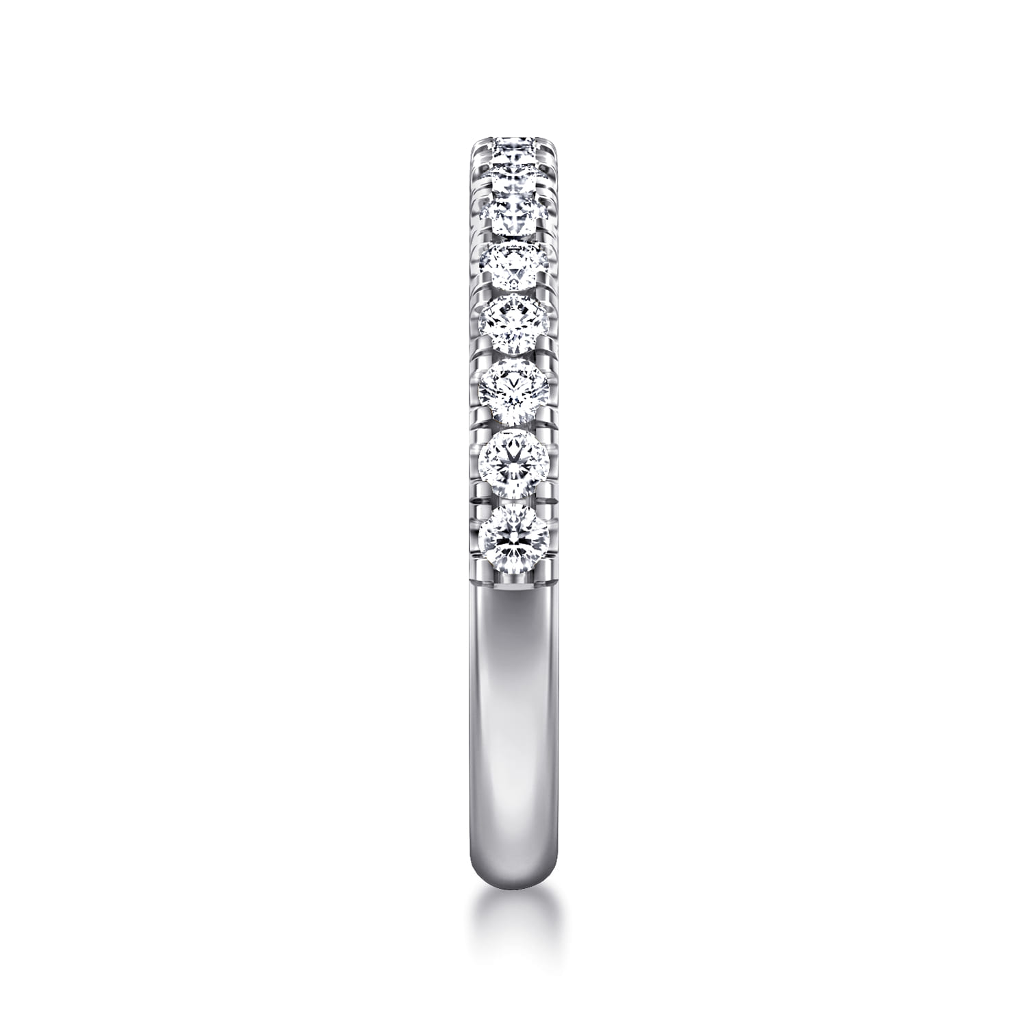 14K White Gold Diamond Matching Wedding Band - 0.4 ct - Shot 4
