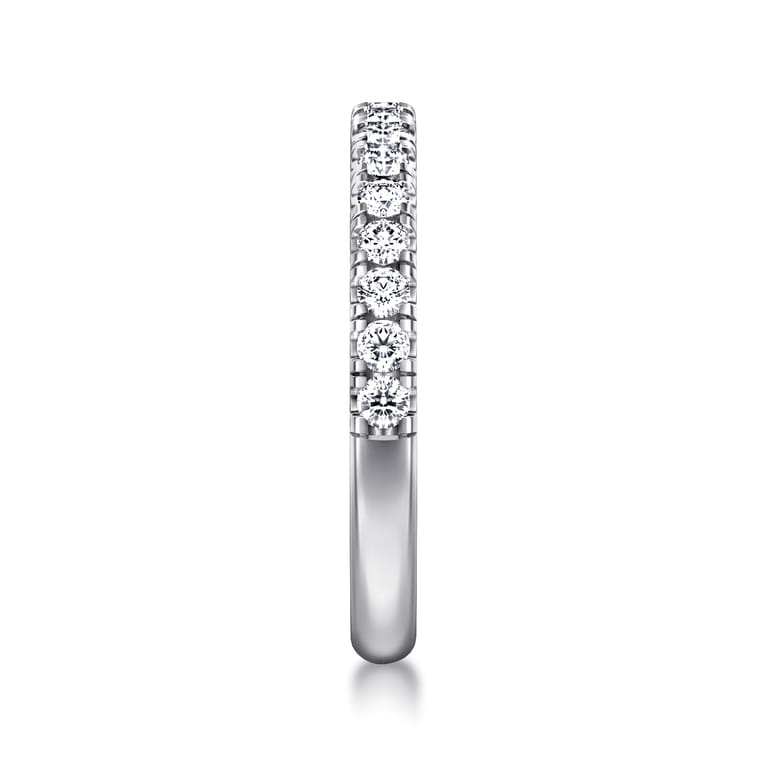 14K White Gold Diamond Matching Wedding Band - 0.4 ct - Shot 4