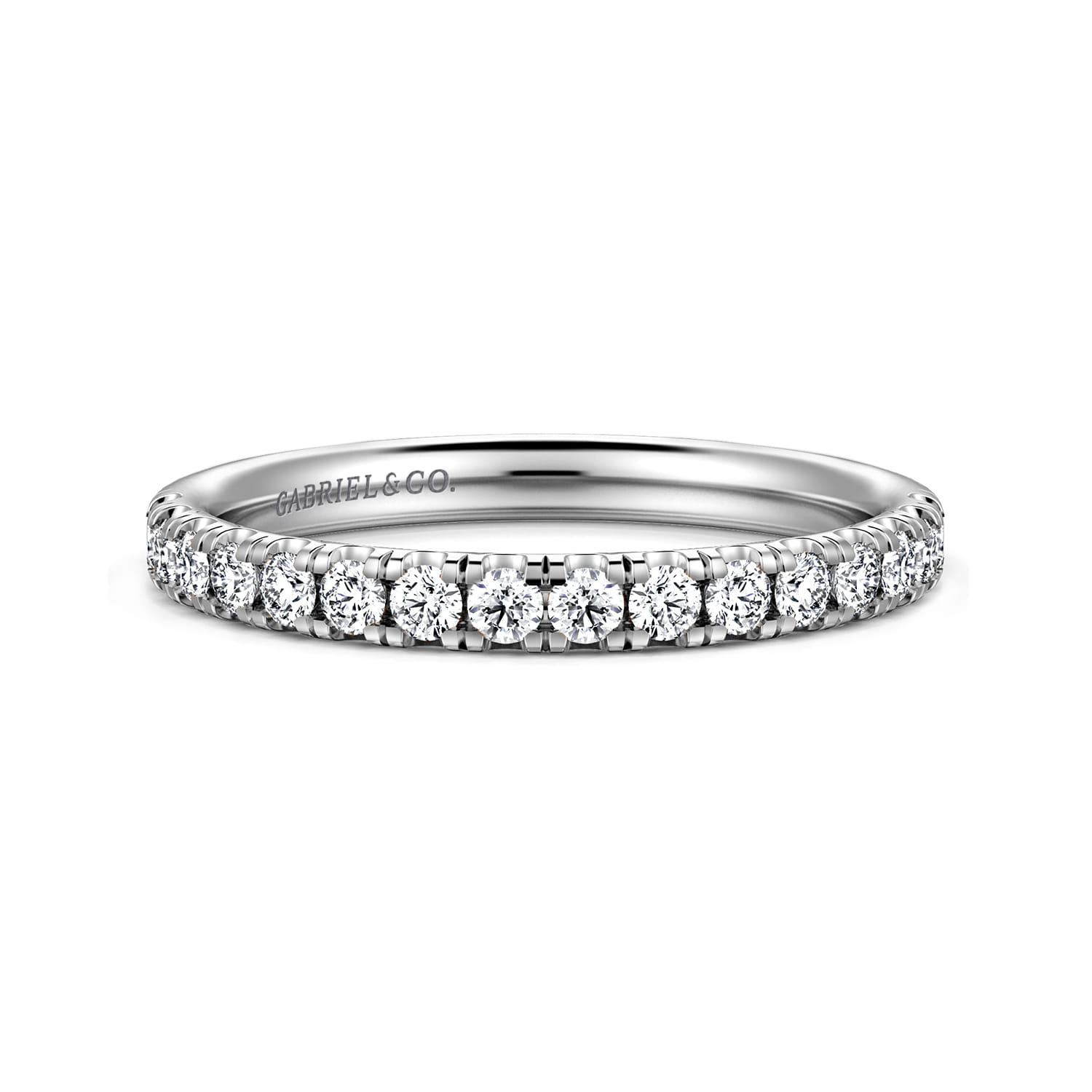 14K White Gold Diamond Matching Wedding Band - 0.4 ct - Shot 1