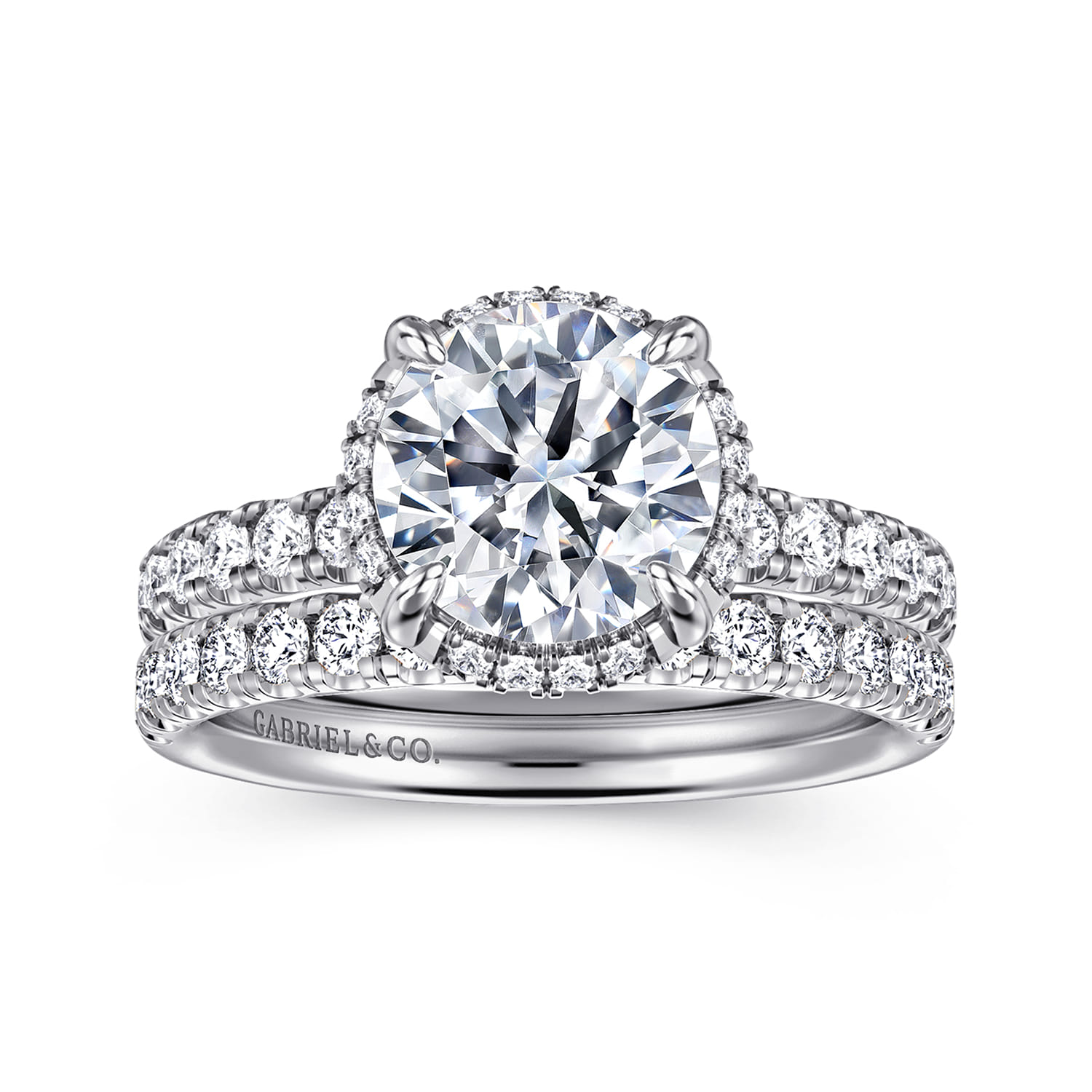 14K White Gold Diamond Matching Wedding Band - 0.4 ct - Shot 4