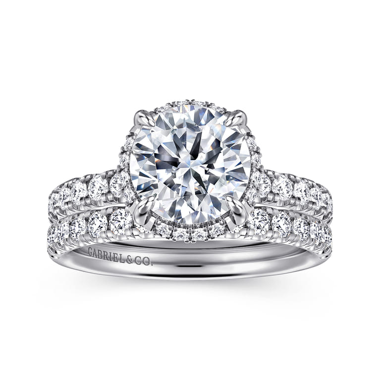 14K White Gold Diamond Matching Wedding Band - 0.4 ct - Shot 4