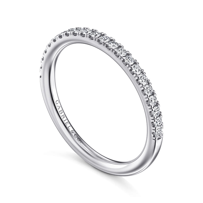 14K White Gold Diamond Matching Wedding Band - 0.22 ct - Shot 3
