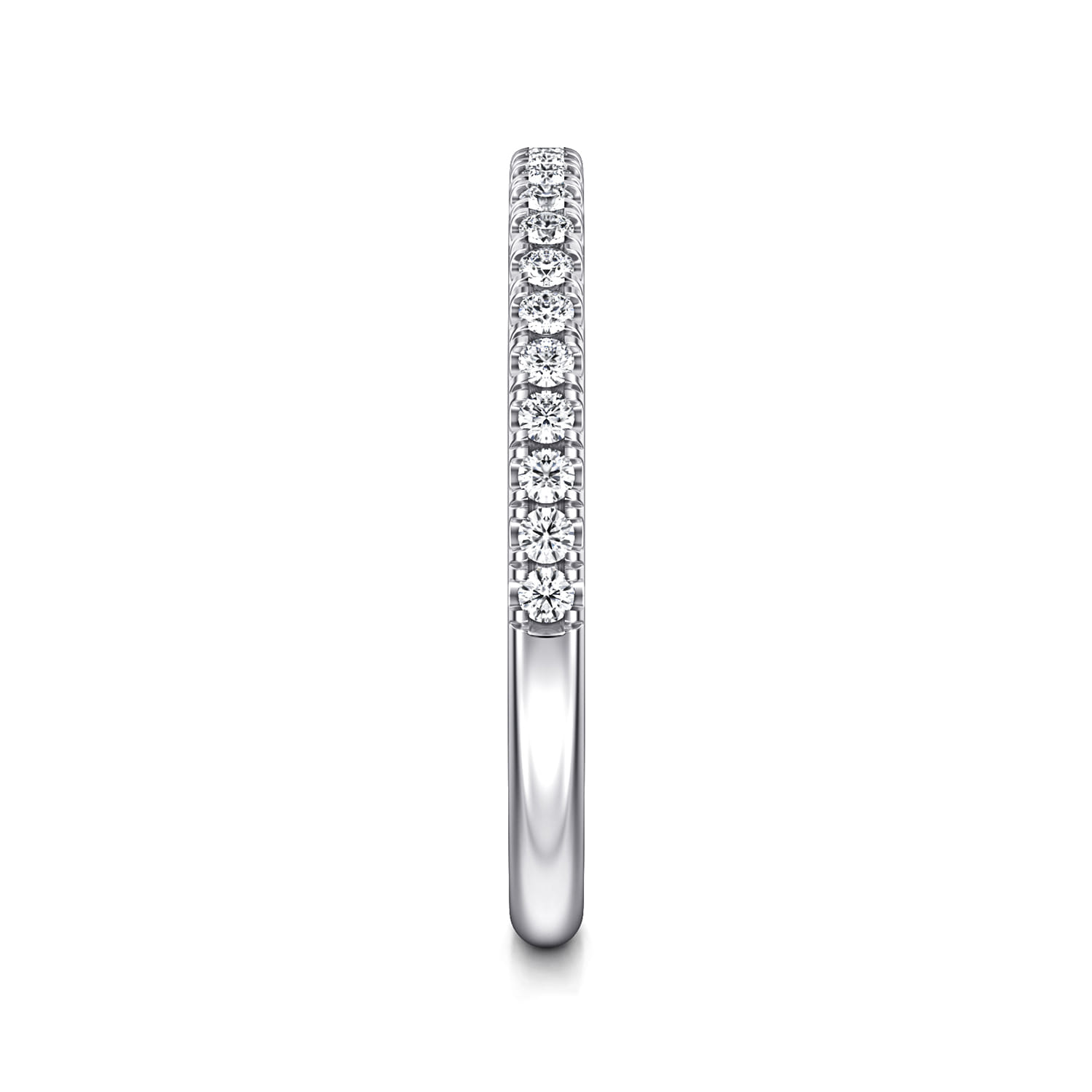 14K White Gold Diamond Matching Wedding Band - 0.22 ct - Shot 5
