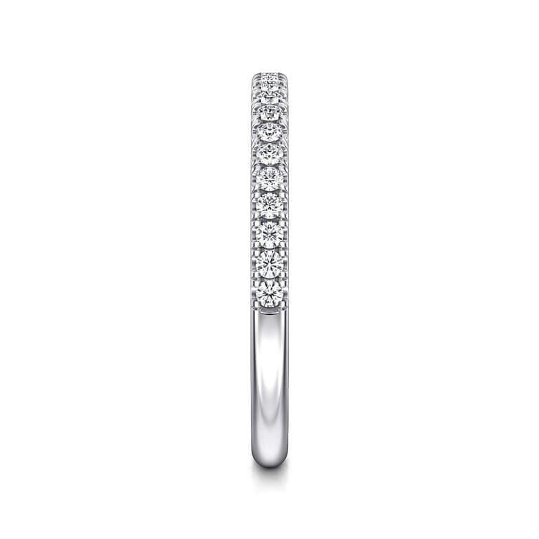 14K White Gold Diamond Matching Wedding Band - 0.22 ct - Shot 5