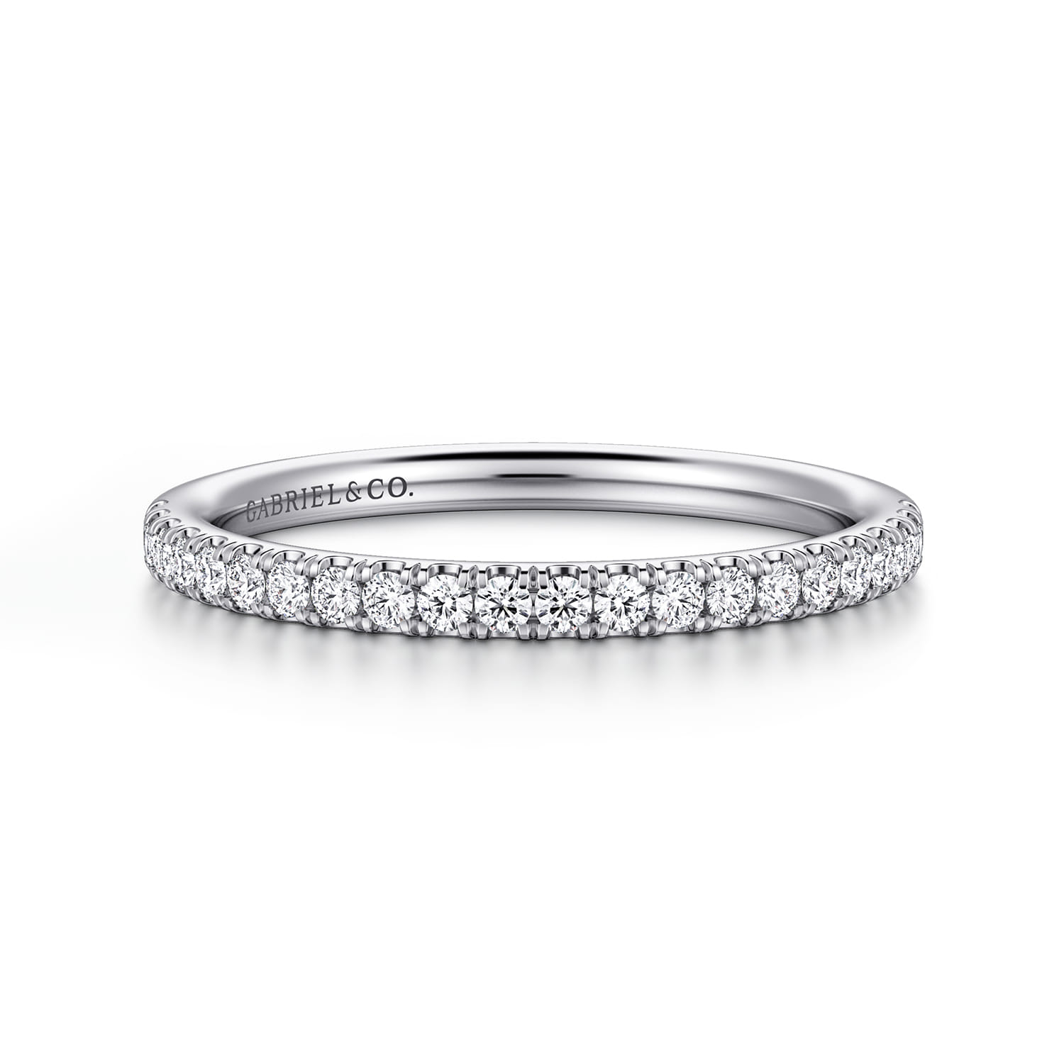 14K White Gold Diamond Matching Wedding Band - 0.22 ct - Shot 1