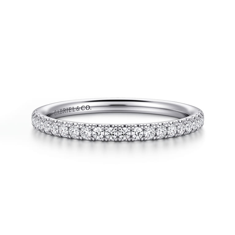 14K White Gold Diamond Matching Wedding Band - 0.22 ct - Shot 1