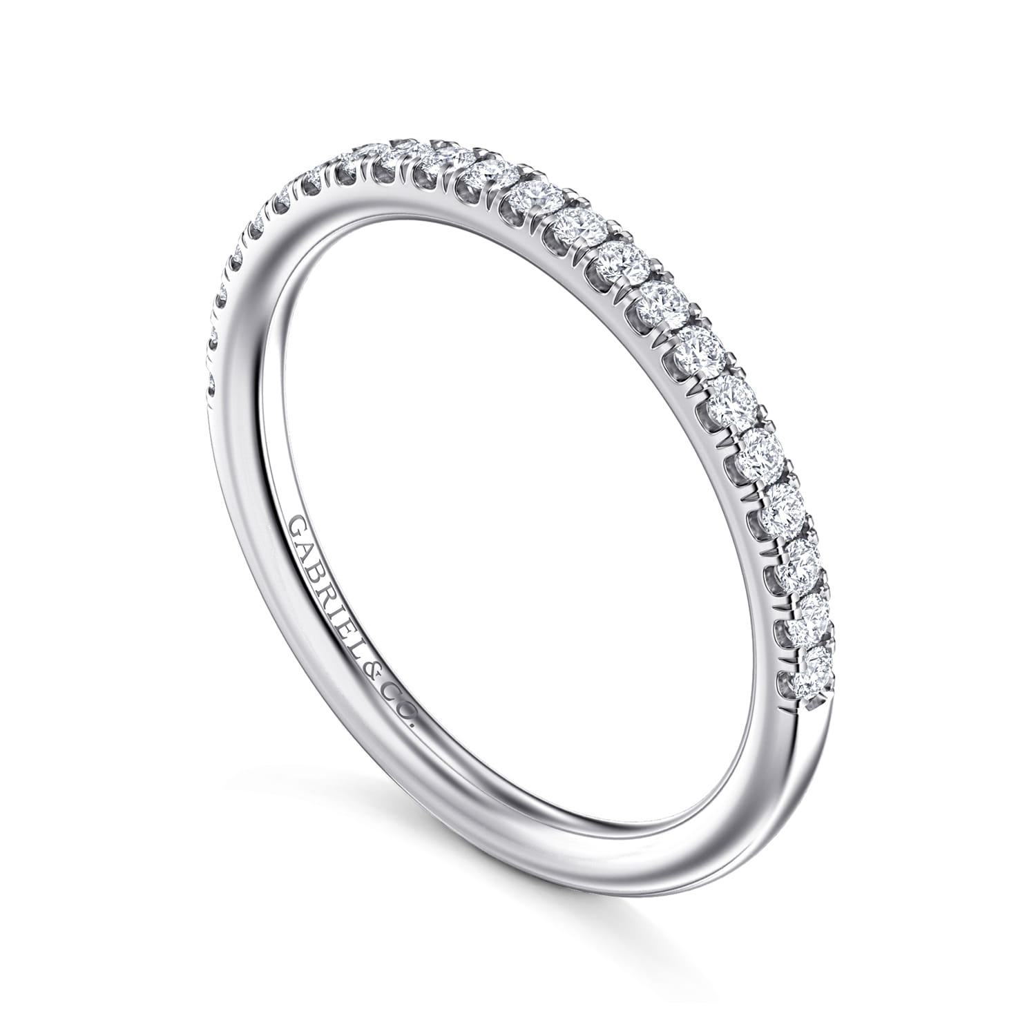 14K White Gold Diamond Matching Wedding Band - 0.22 ct - Shot 3