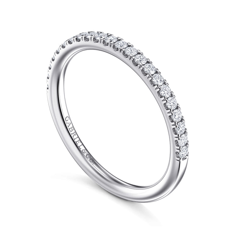 14K White Gold Diamond Matching Wedding Band - 0.22 ct - Shot 3