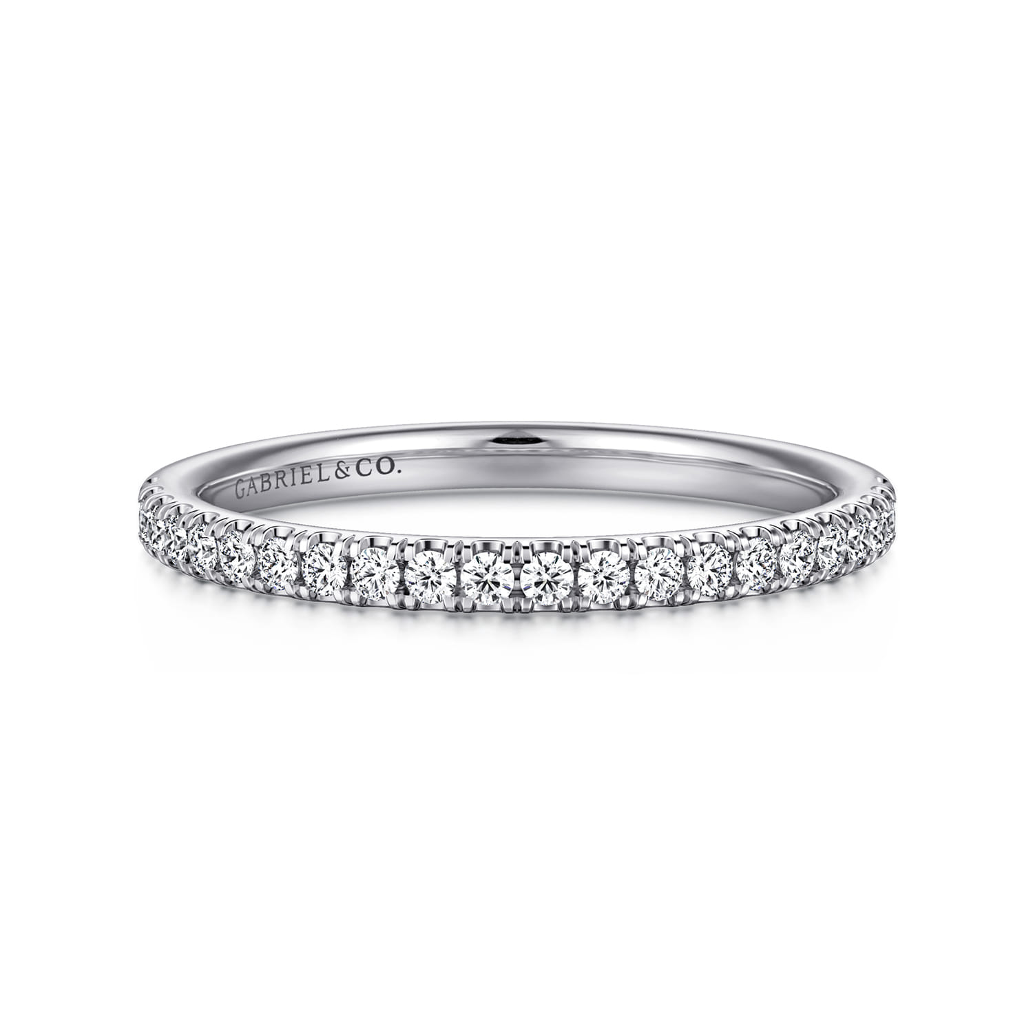 14K White Gold Diamond Matching Wedding Band - 0.22 ct - Shot 1