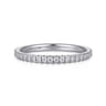 14K White Gold Diamond Matching Wedding Band - 0.22 ct