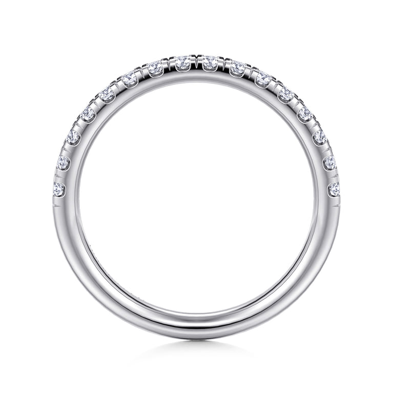 14K White Gold Diamond Matching Wedding Band - 0.4 ct - Shot 2